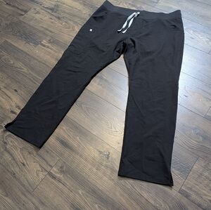 Figs Black Wide Leg Pants